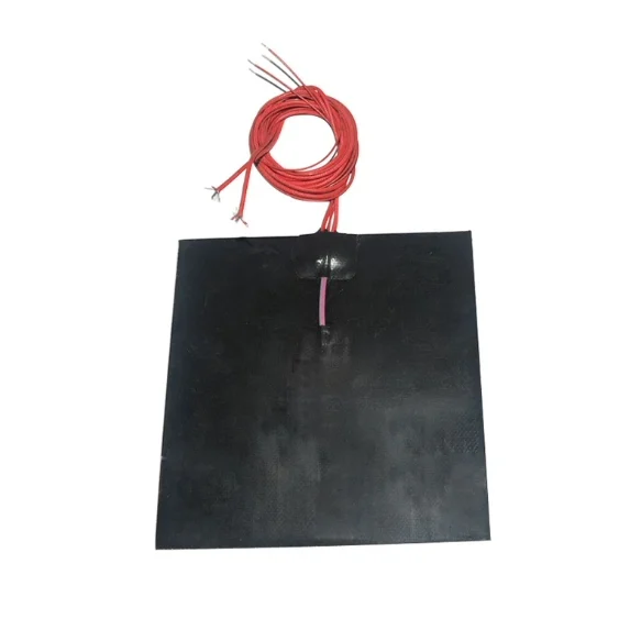 250mm x 250mm Silicone Rubber Heater for 3D Printer – Silicone Heating Pad / Heat Plate / Heating Mat for Hot Bed