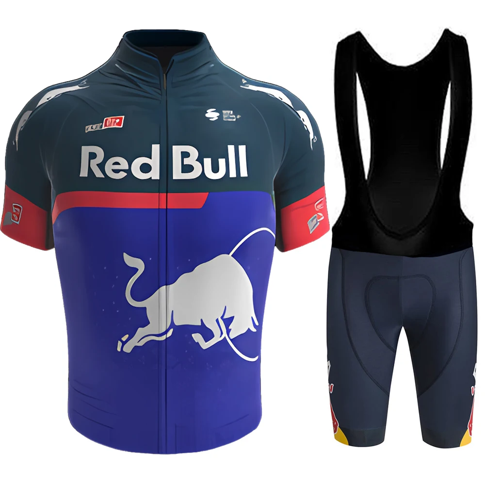 

Cycling Equipment Man 2025 Jersey Red Bull Men's Bike Clothing Mtb Tricuta Set Shirt Shorts Uniform Bicycle Outfit Mallot Summer
