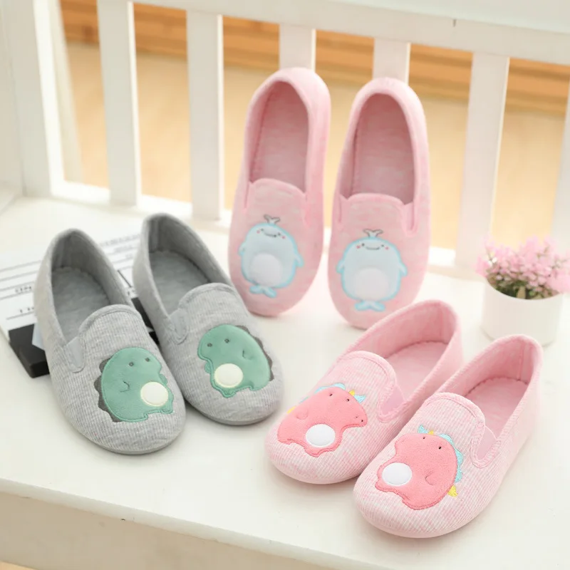 Spring and Autumn Cartoon Animal Cute Dinosaur Indoor Home Summer Confinement Shoes Cotton Floor Mop