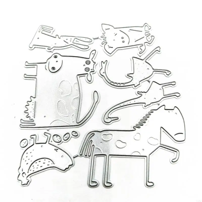 

U6XC Metal Die Cuts Animals Scrapbooking Decorative Embossing Paper Cards Template