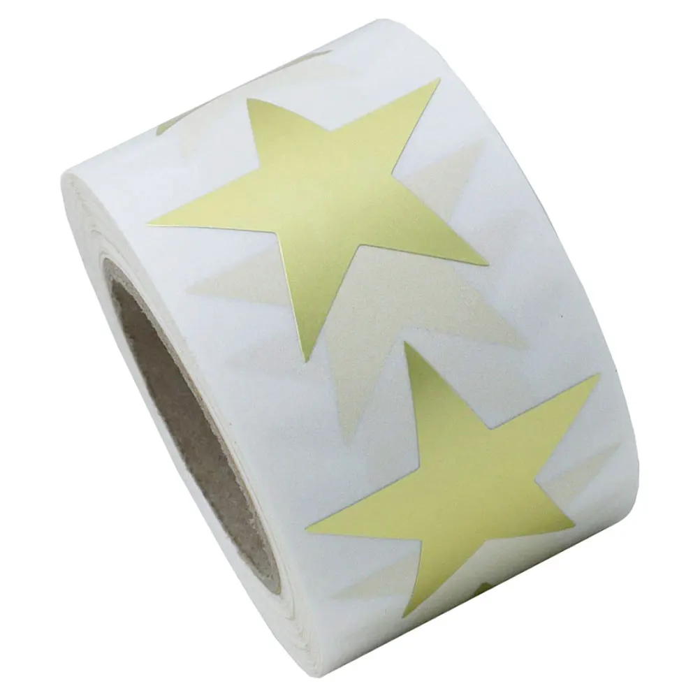 

Pentagram Award Stickers Star Shaped Adhesive Reward Labels Five Pointed Golden Stationery Kindergarten Students Practical