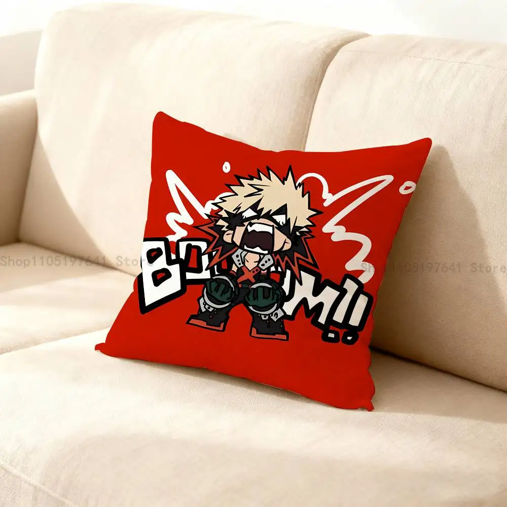 

B-Bakugo A-Academia My HeroES Pillow Case For Sofa Decor Car Office Room Printing Cushion Cover Decorations and Protector