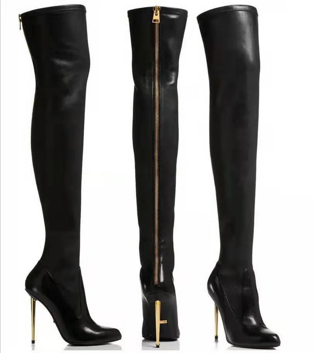 

Women's Thigh High Boots,Autumn/Winter Shoes,Thin Heels,Over The Knee Long Botas,Back Zipper,Pointed Toe,Black,Red,Dropship