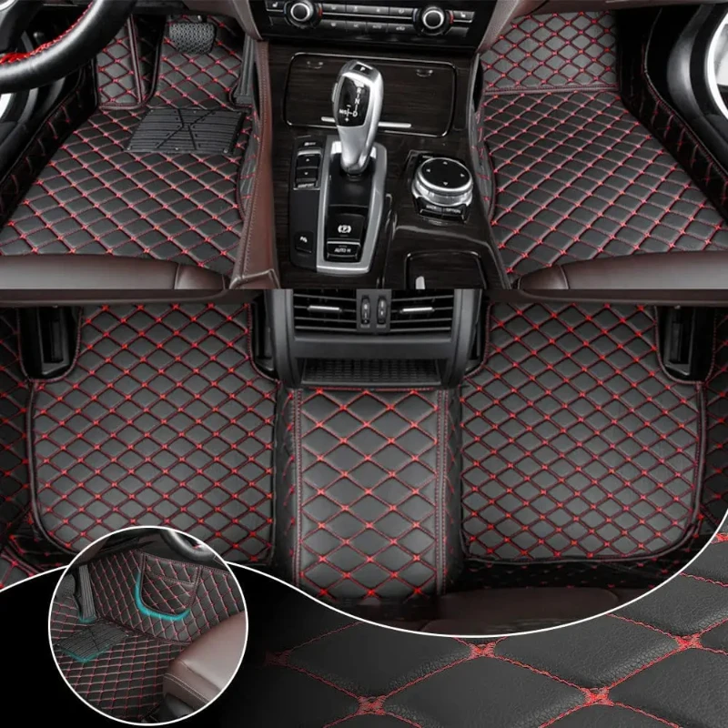 Custom Full Cover Car 3D Floor Mats for BMW X3 E83 2003-2010 F25 2011-2017 G01 2018-2023 Artificial Leather Interior Accessories