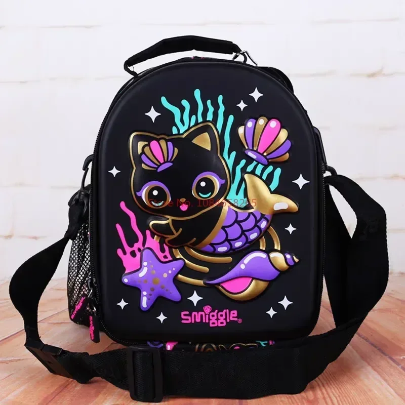 Genuine Australian Smiggle Black Cat Fashion Student Backpack Children's Stationery Box Backpack Wallet Lunch Bag Student Gift