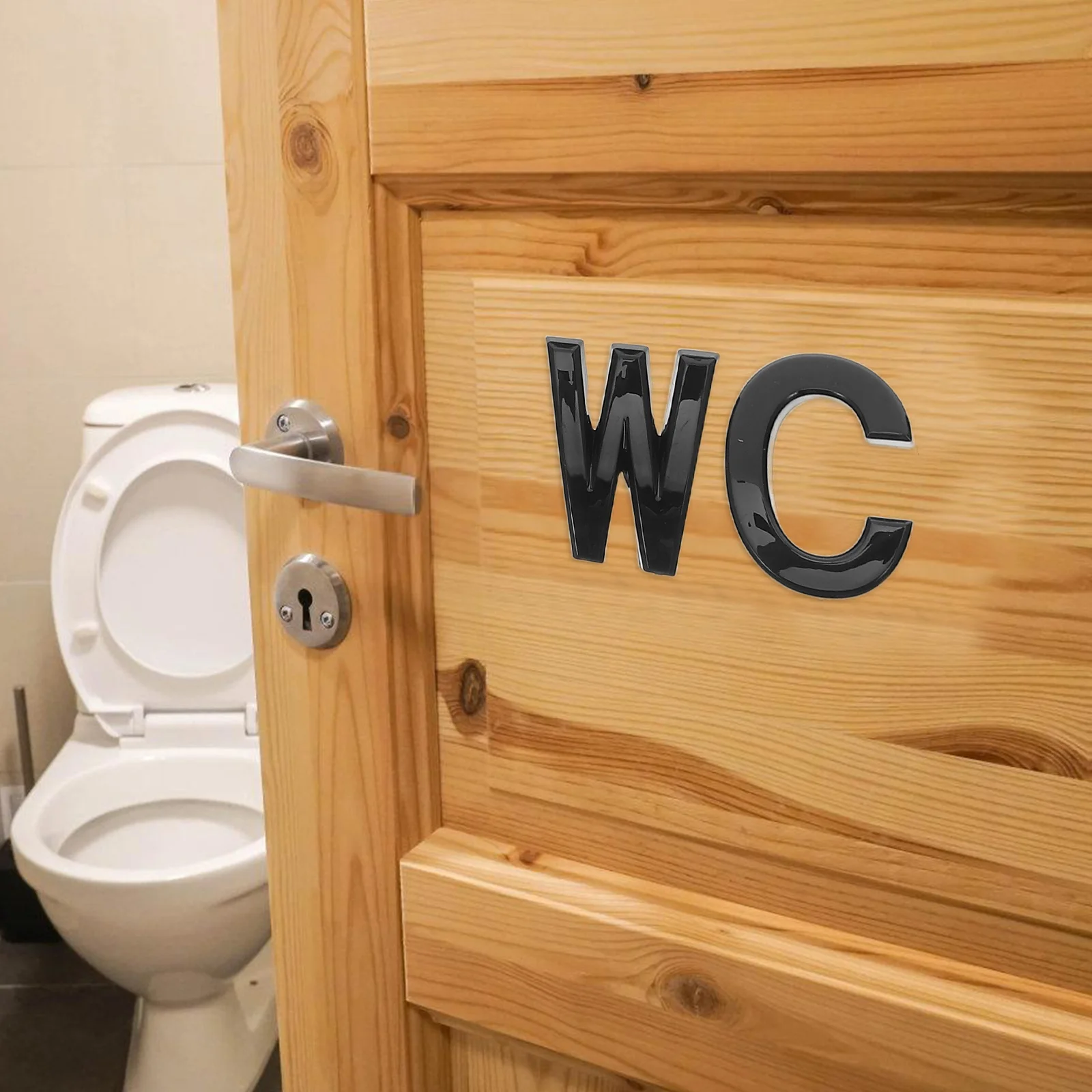 1Set Adhesive Letters 3D Plastic Alphabet Door Signs Self-Adhesive Letter Stickers Home Address Apartment Wall Letters Mailbox