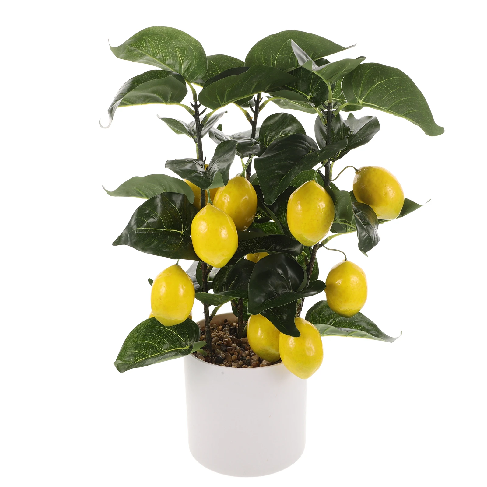 

Artificial Lemon Simulated Bonsai Decor 225146 Plastic Pot Home Bedroom Faux Plants For Table Living Room Wedding Party