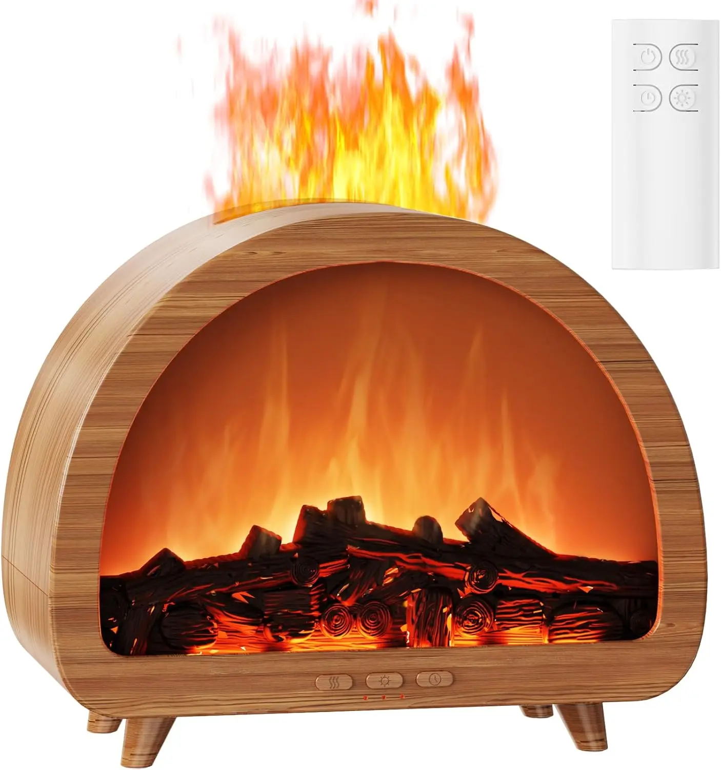 2026 New Upgrade Diffuserlove Essential Oil Diffuser Fireplace Aromatherapy Diffuser Cool Mist Oil Diffuser Colorful Humidifier