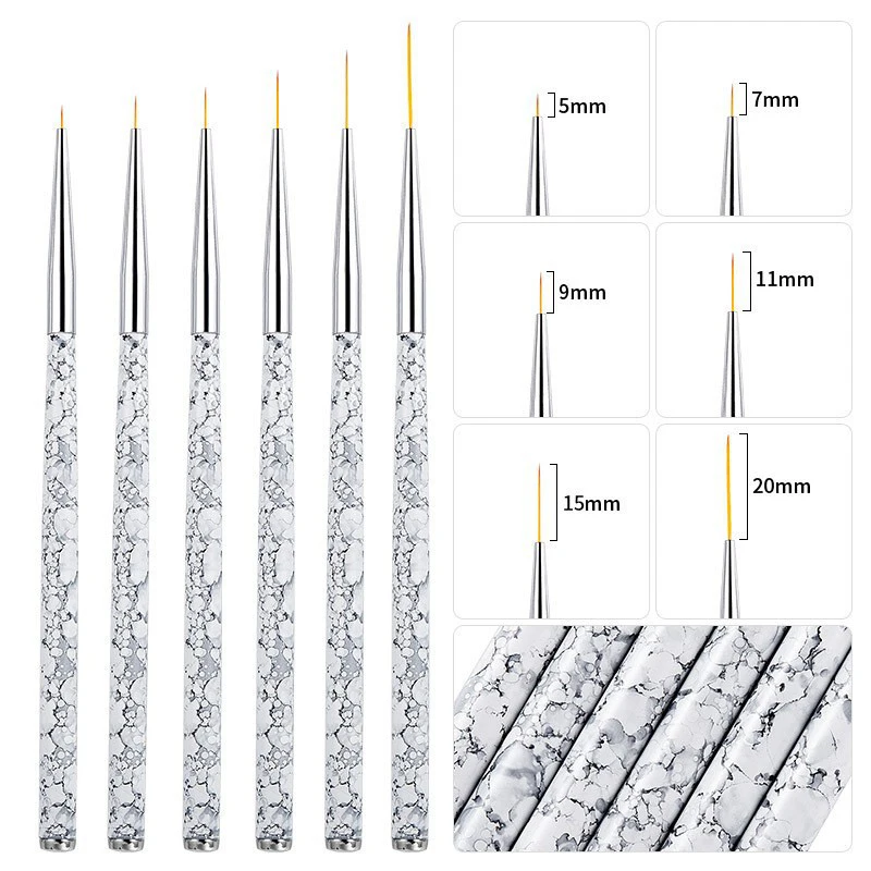 3/5ชิ้นลายหินอ่อน set pulpen เพ้นท์เล็บเล็บยูวีเจลต่อภาพแปรงทาเล็บอุปกรณ์ออกแบบอุปกรณ์ทำเล็บ