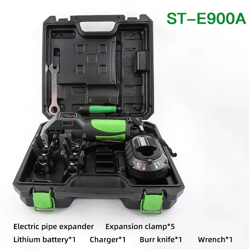 ST-E900A Lithium Battery Expander Fully Automatic Copper Tube Electric Flaring Tool Kit Air Conditioner Refrigerator