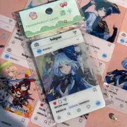 6Pcs/Pack Game Figure Raiden Shogun wanderer Furina Focalors Photo Pvc Transparent Card Ornaments Card Photograph Prop Gift