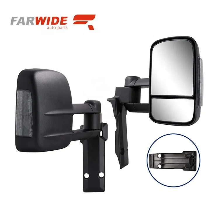 

Truck Electric Adjust Top Glass Towing Side Mirror For Toyota Land Cruiser 1984-2022 70 series LC70 LC79 With Turn Signa light