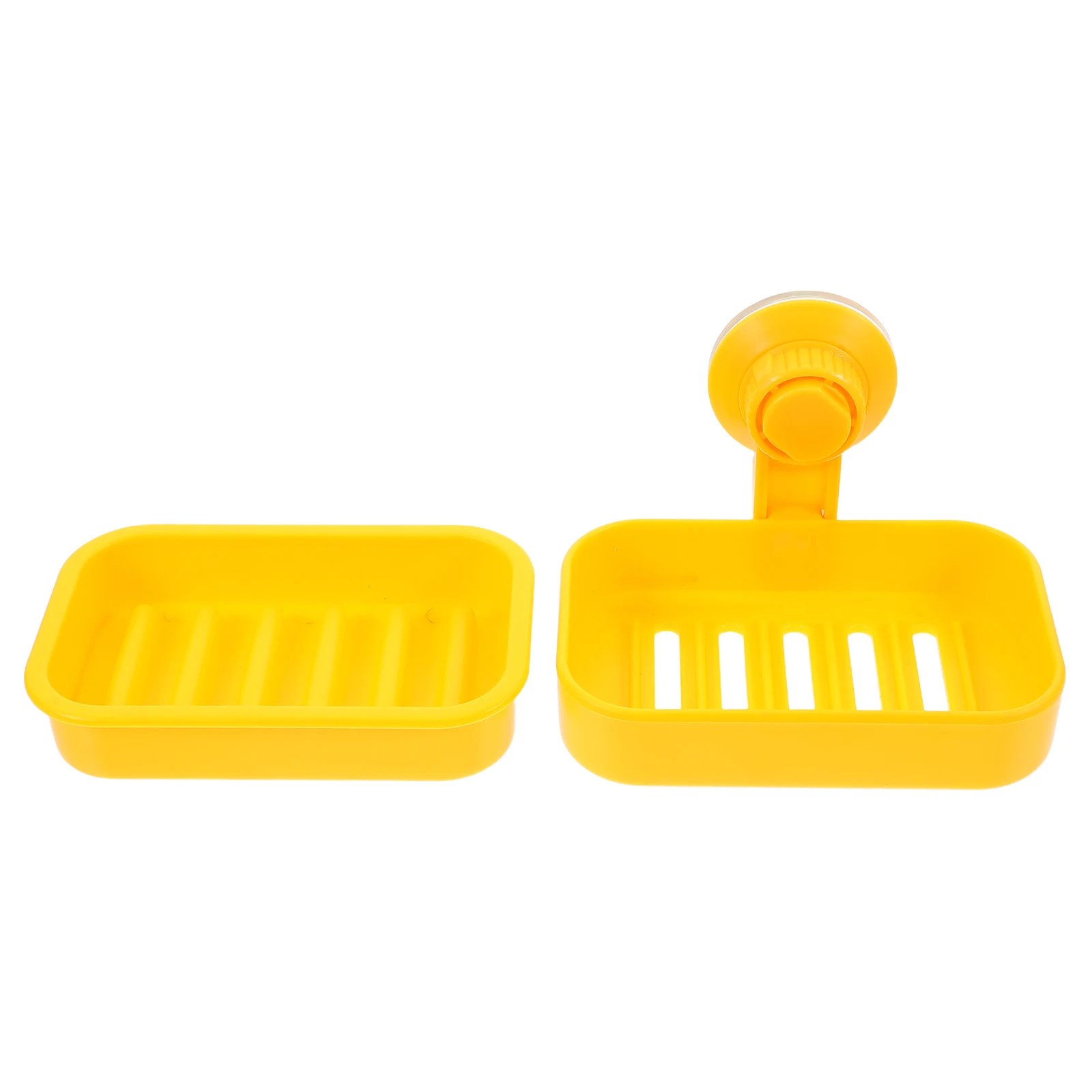 

Suction Cup Soap Dish Large Size Bathroom Kitchen Travel Yellow Plastic Holder Shower Wall Mounted Organizer Portable