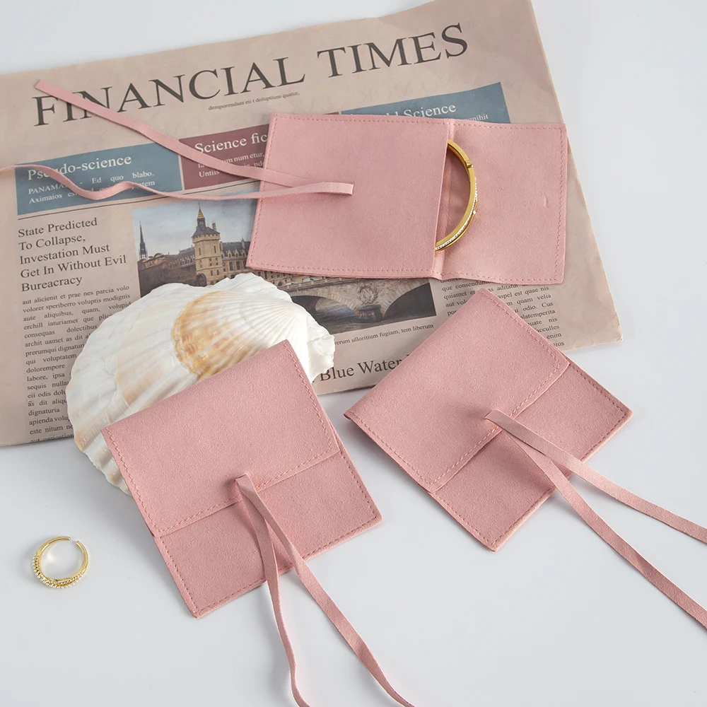 

10 Pack Dark Pink Velvet Microfiber Jewelry Accessory Organizer Pouch Wedding Birthday Party Ring Earring Storage Packaging Bag