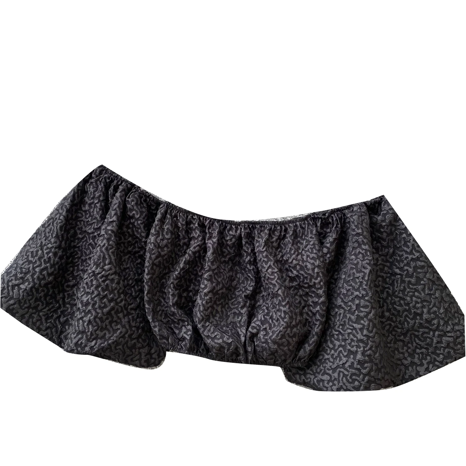 Blusa Cropped Fena de Verão com Manga Bufante e Bordado Floral, Estilo Coreano Moderno e Versátil, Crimento Curto e De...