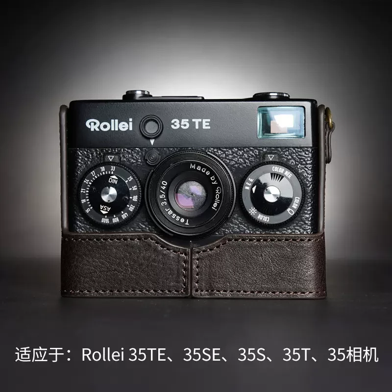 

For Rollei 35S 35TE 35SE 35T Handmade Genuine Leather Camera Case Half Bag Camera Bodysuit