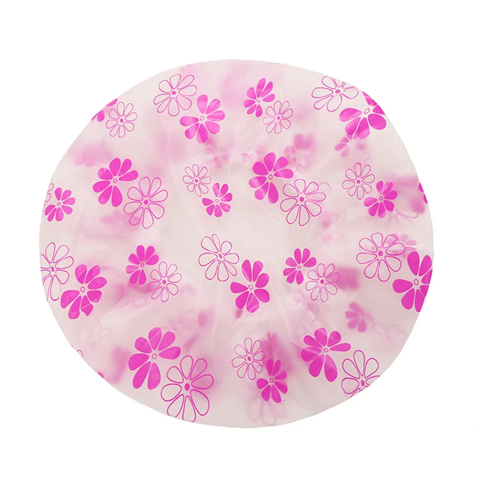 

10Pcs Waterproof Shower Cap Pe Material Lightweight Safe Elastic Band Design for Home Beauty Salon Barber Shop Mixed Color