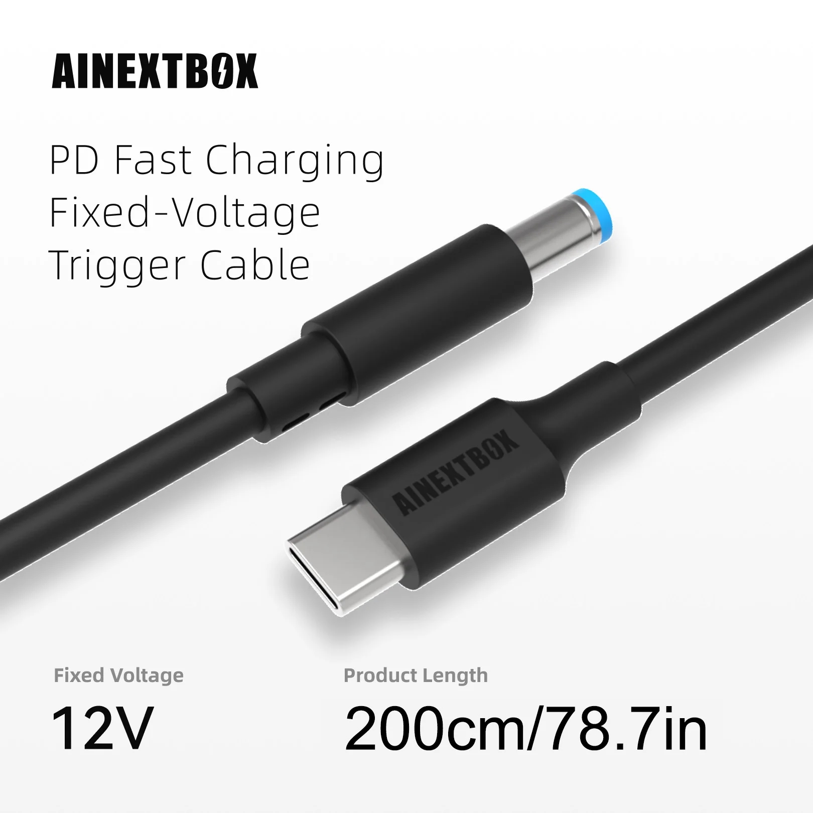 9-20V 5A 100W PD-Triggerkabel, Schnellladekabel mit Festspannung, Typ-C zu DC Stromkabel, Geeignet für Laptops / Router