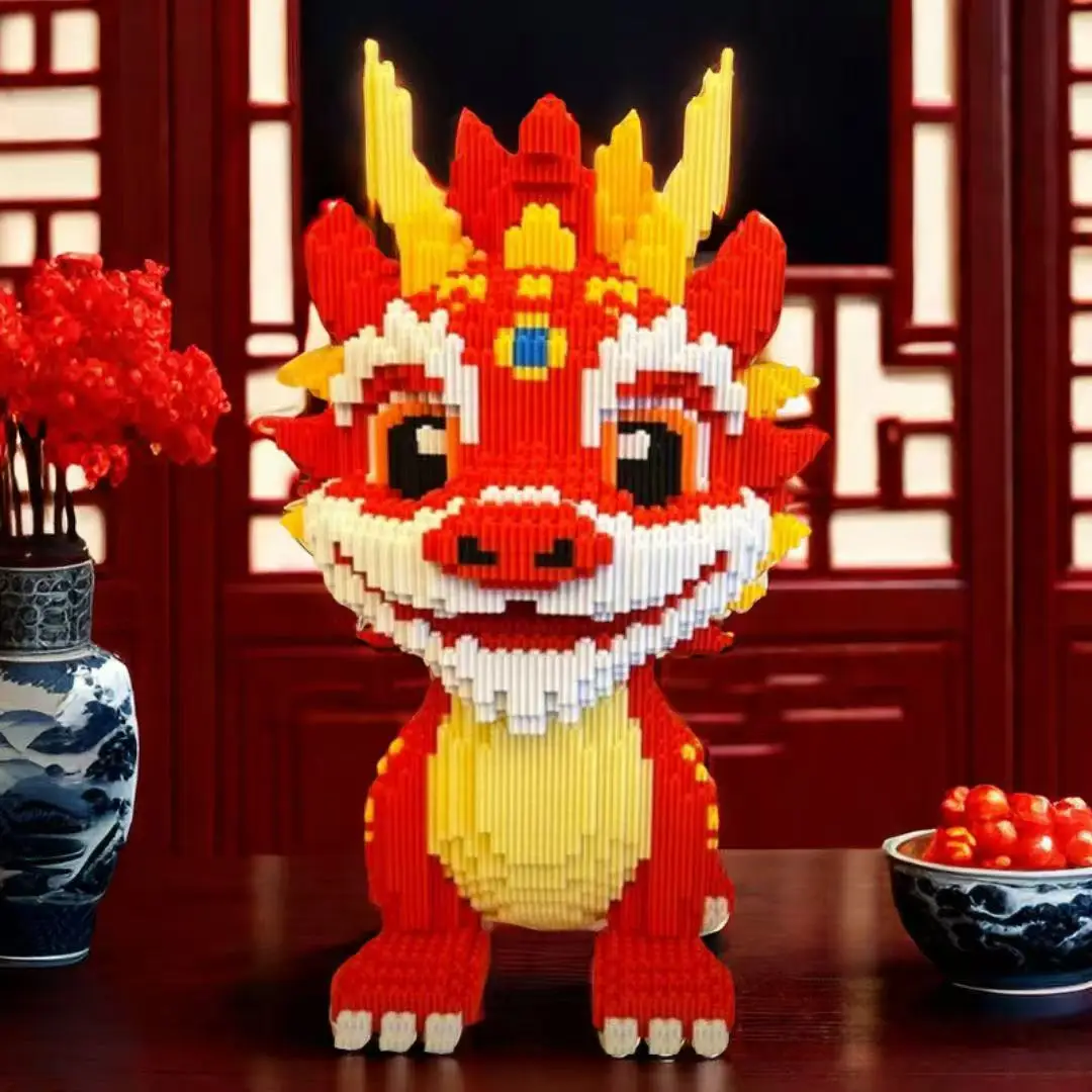 3564 قطعة من مكعبات بناء التنين الناري، مجموعة بناء سلسلة الحيوانات، مجموعة النماذج الإبداعية، هدية الهالوين/عيد الشكر/عيد الأم/عيد الميلاد #6