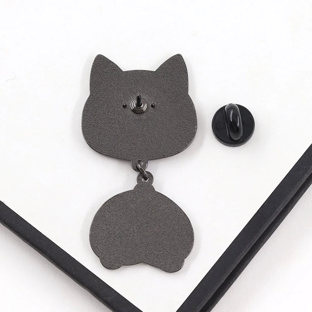 Lustige Corgi-Hund-Emaille-Anstecker, kreativer Corgi-Po mit „Hallo!“ Buchstaben-Broschen, hängende Tier-Abzeichen, Taschen-Reversnadel, Schmuckgeschenk – Detail 3