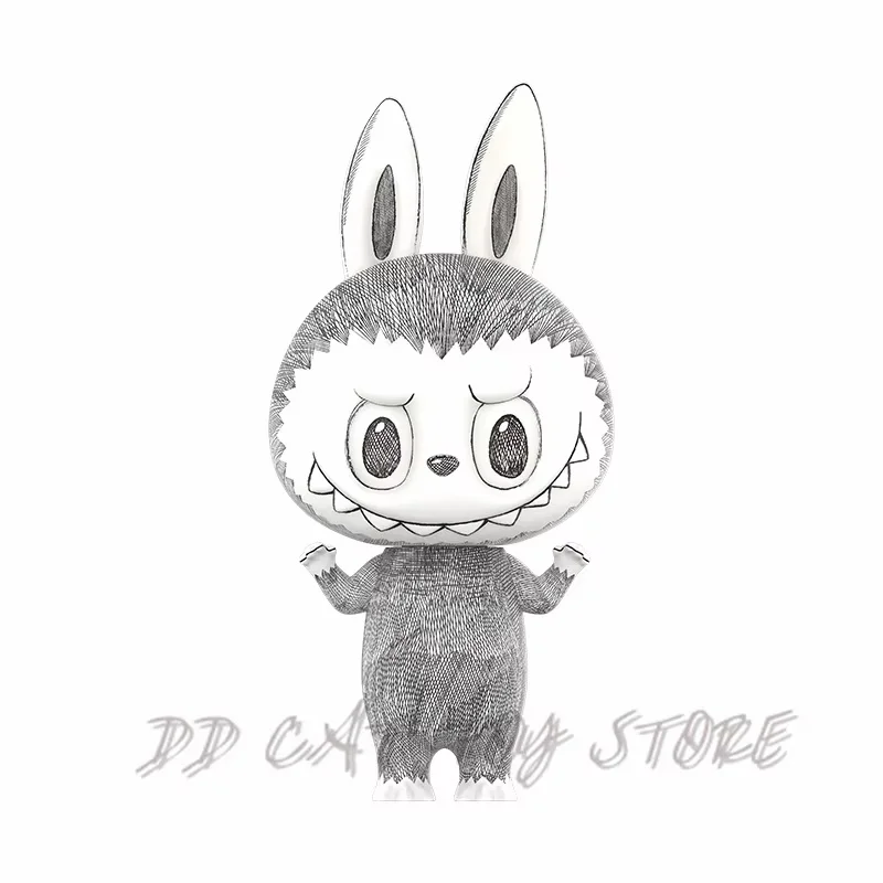 Monsters Labubu Mega Sketch 400% 1000% สะสม Labubu อินเทรนด์รูปเครื่องประดับศิลปะ Kawaii Figurine Xmas ของขวัญ