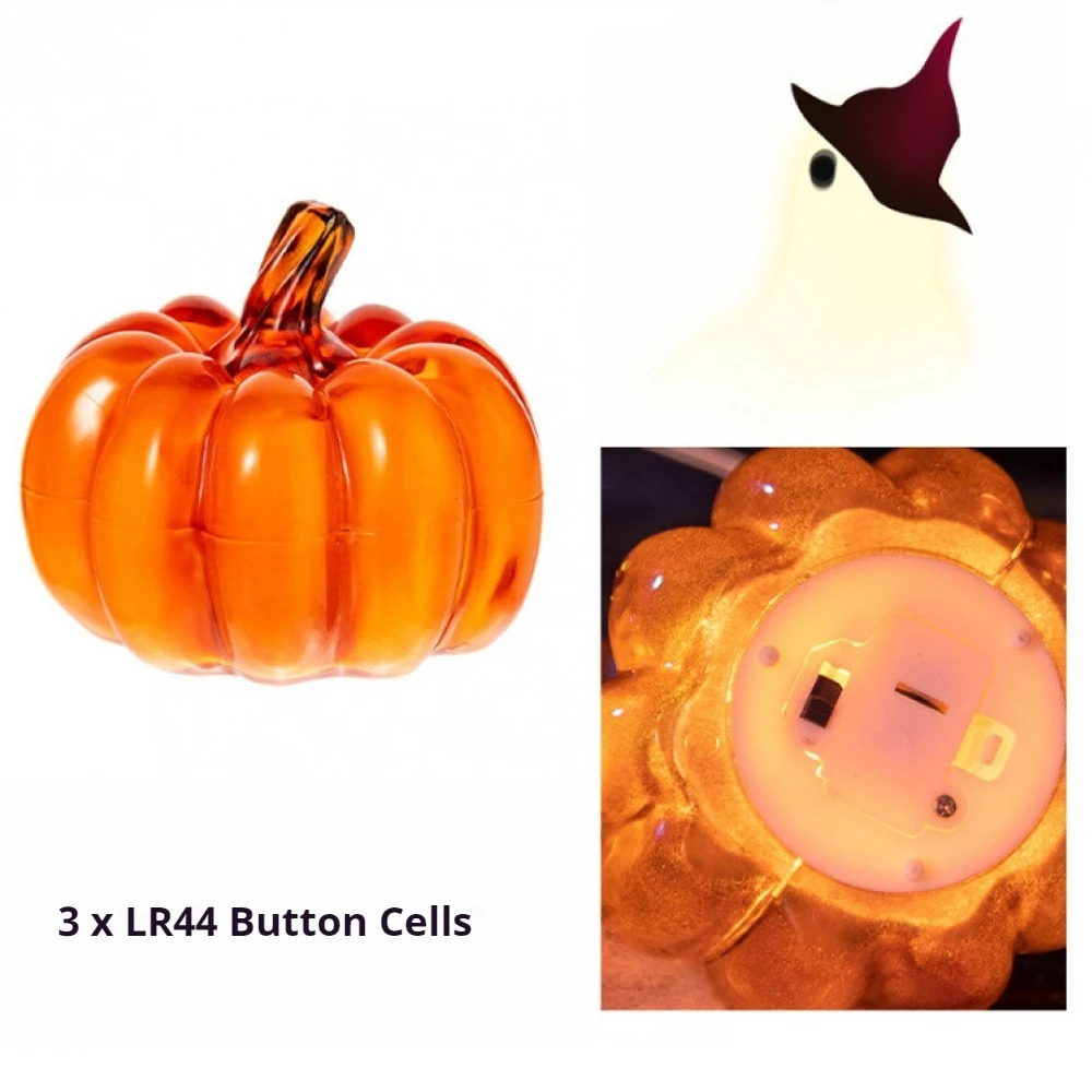 هالوين اليقطين ديكور ضوء Led مضيئة بطارية تعمل بالطاقة فستان الدعائم زخرفة أضواء اليقطين للحزب داخلي أو خارجي #3