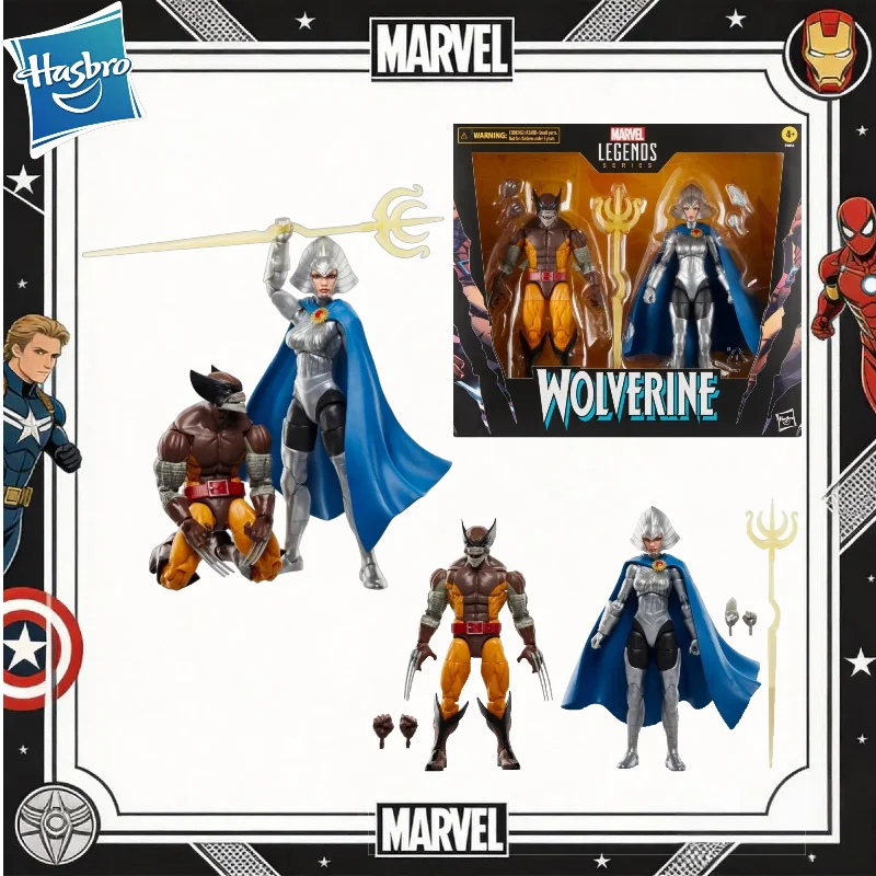 

【IN STOCK】Hasbro Marvel Legends Wolverine & Lilandra Neramani 6-inch (15cm) 2-Pack Action Figure Set, Collectible Model Toy Gift