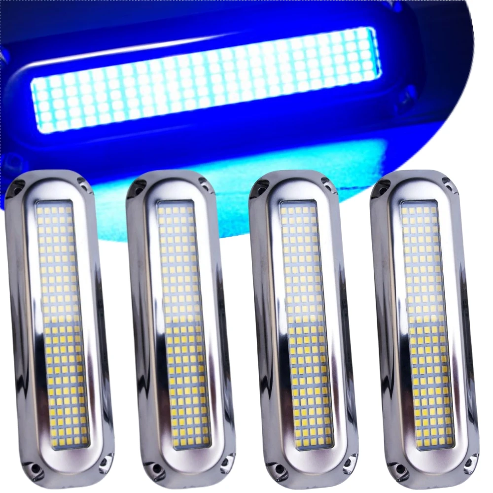 4PCS 120 LED Underwater Boat Lights LED Waterproof Speedboat Navigation Lighting Boat Transom Light RVS Yacht Marine Accessories