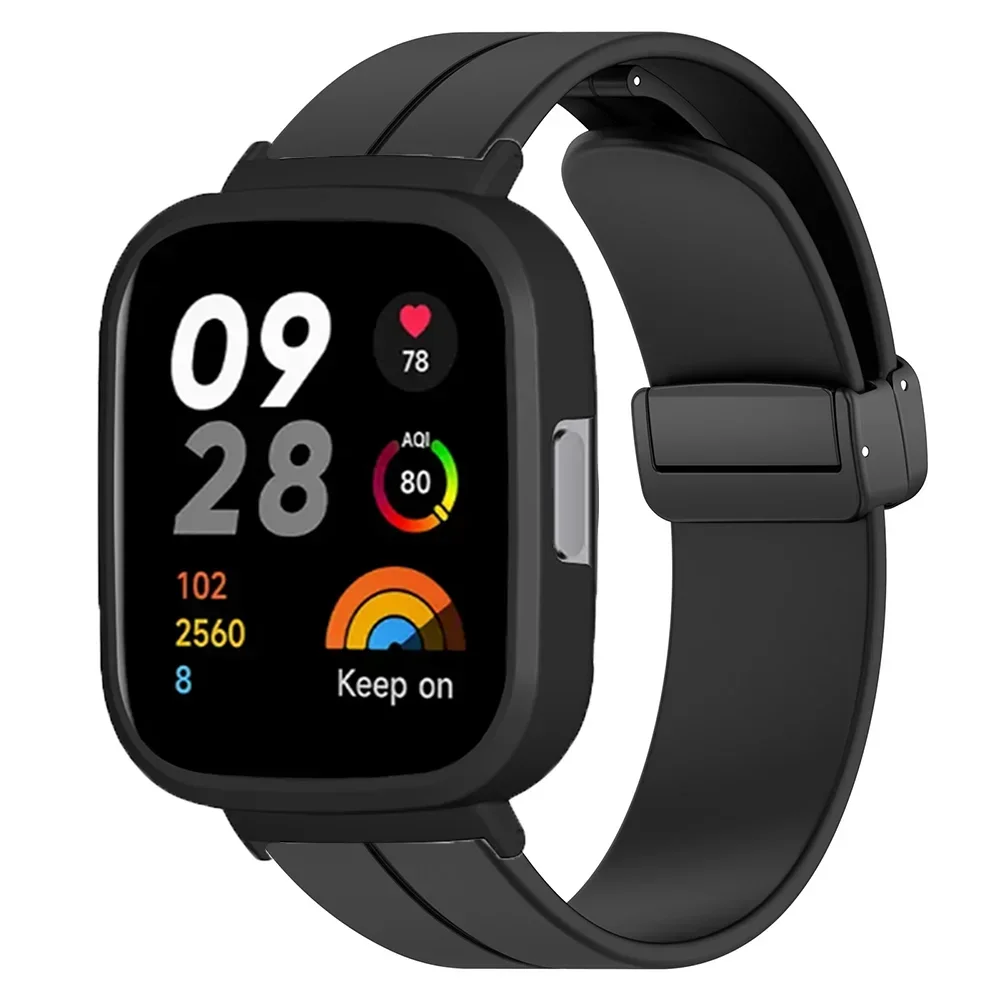 Xiaomi Redmi 3用シリコンストラップ,折りたたみ式磁気バックル,リストバンドブレスレット