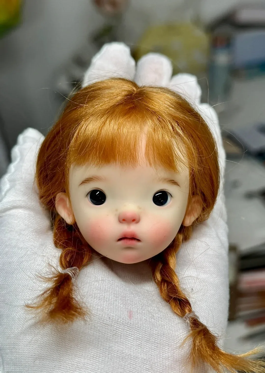 

Doll Wigs for Landoudou Landazz Blue bean 6 points 16cm head circumstance doll