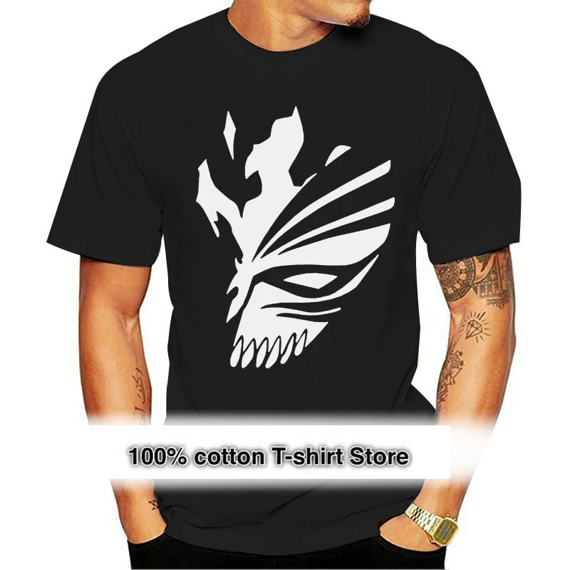 2024 Cool Cosplay máscara hueca lejía camisa Ichigo Kurosaki Anime hombres Camiseta de manga corta