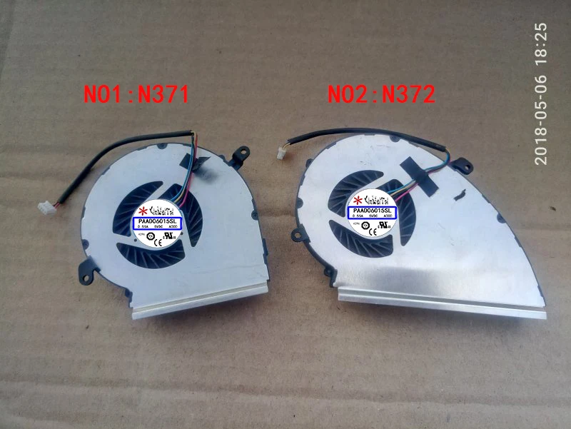 fan for MSI GE72 GE62 PE60 PE70 GL62 GL72 GP62 6QG MS-1794 MS-1795 GE72VR GP72VR 6RF 7RF PAAD06015SL N317 N318 N371 N372 N389