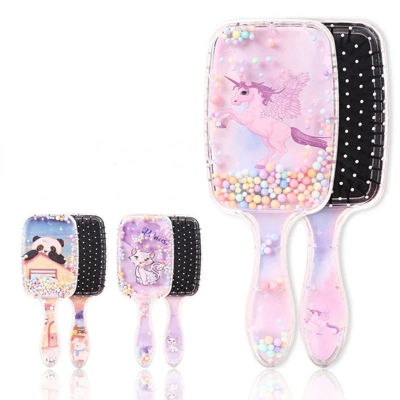 1 Piece Kids Girl Hair Comb Brush Kawaii Cute Cartoon Animal Panda Unicorn Massage Air Cushion Comb for Girl Sweet Hair Comb