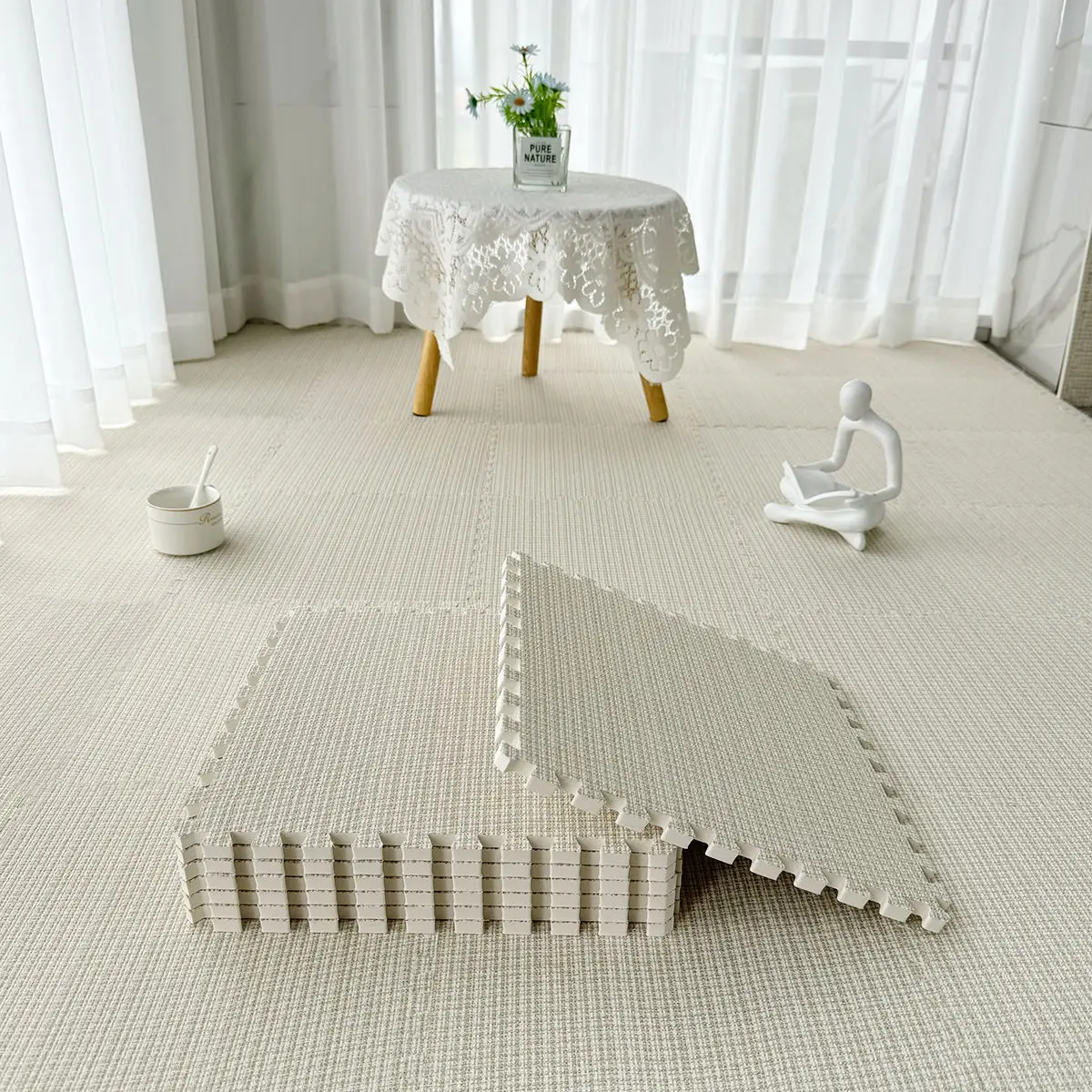 Foam Anti-collision Children's Crawling Mats Splicing Floor Carpets Bedroom Living Room Rest Seat Cushion Bedside Decoration