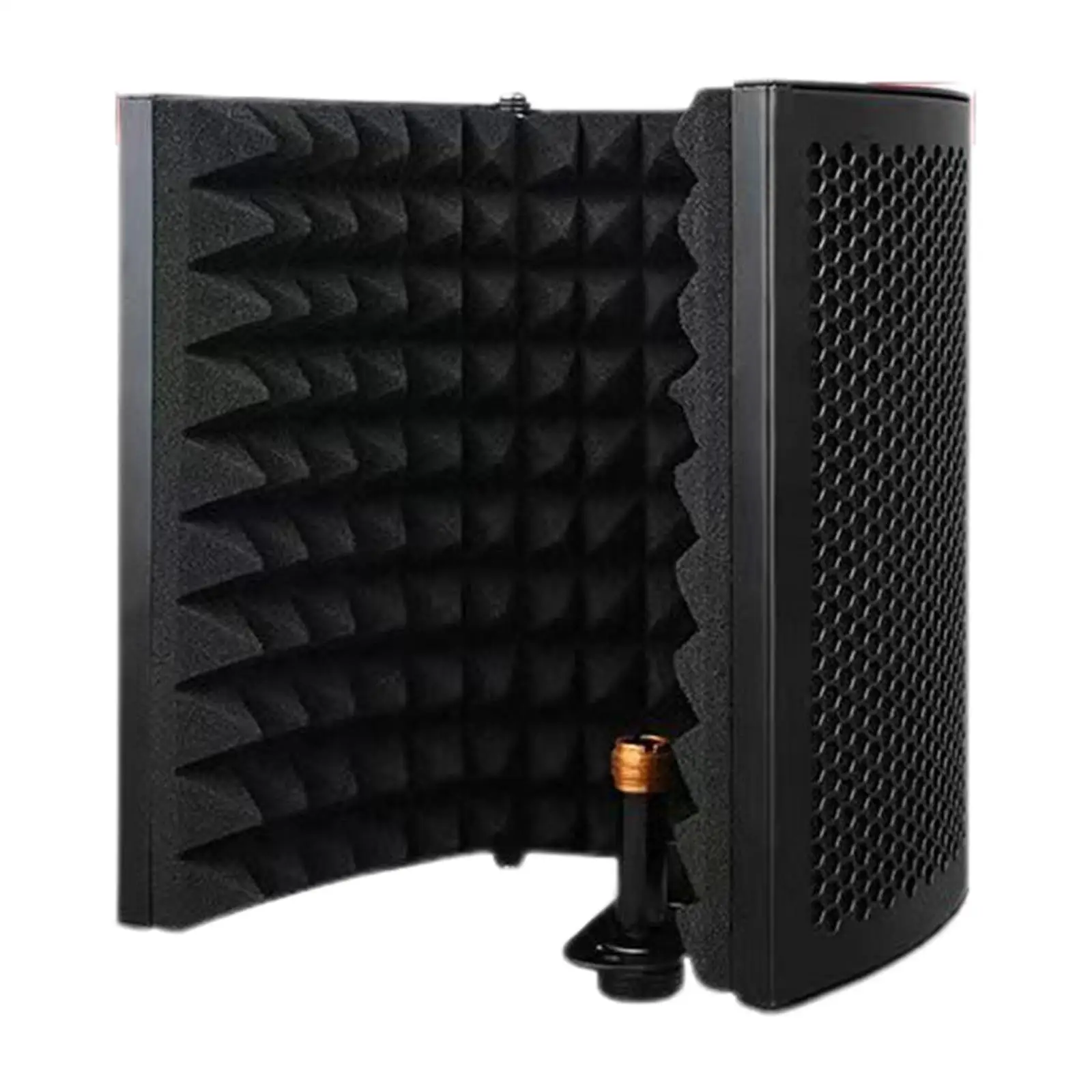 

Mini Microphone Isolation 3 Panel Compact Size for Live Broadcast Sound Absorbing Foam Mic Portable Foldable