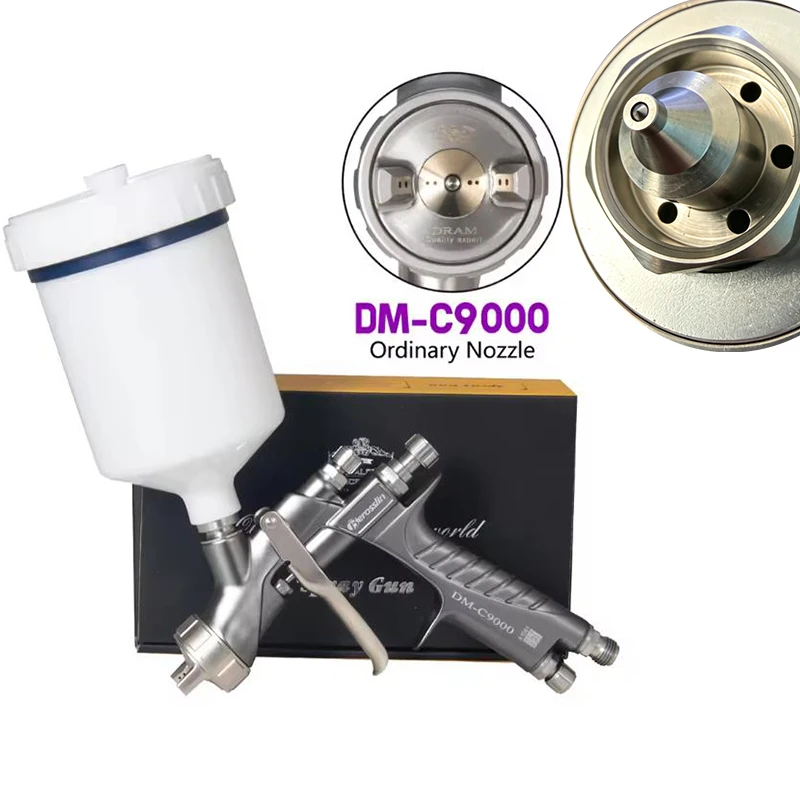 HVLP Plum Blossom Nozzle Spray Gun DM-A9000 1.3mm Gravity Feed Paint Gun With Disposable Mixing Cup Car Painting Air Spray Gun