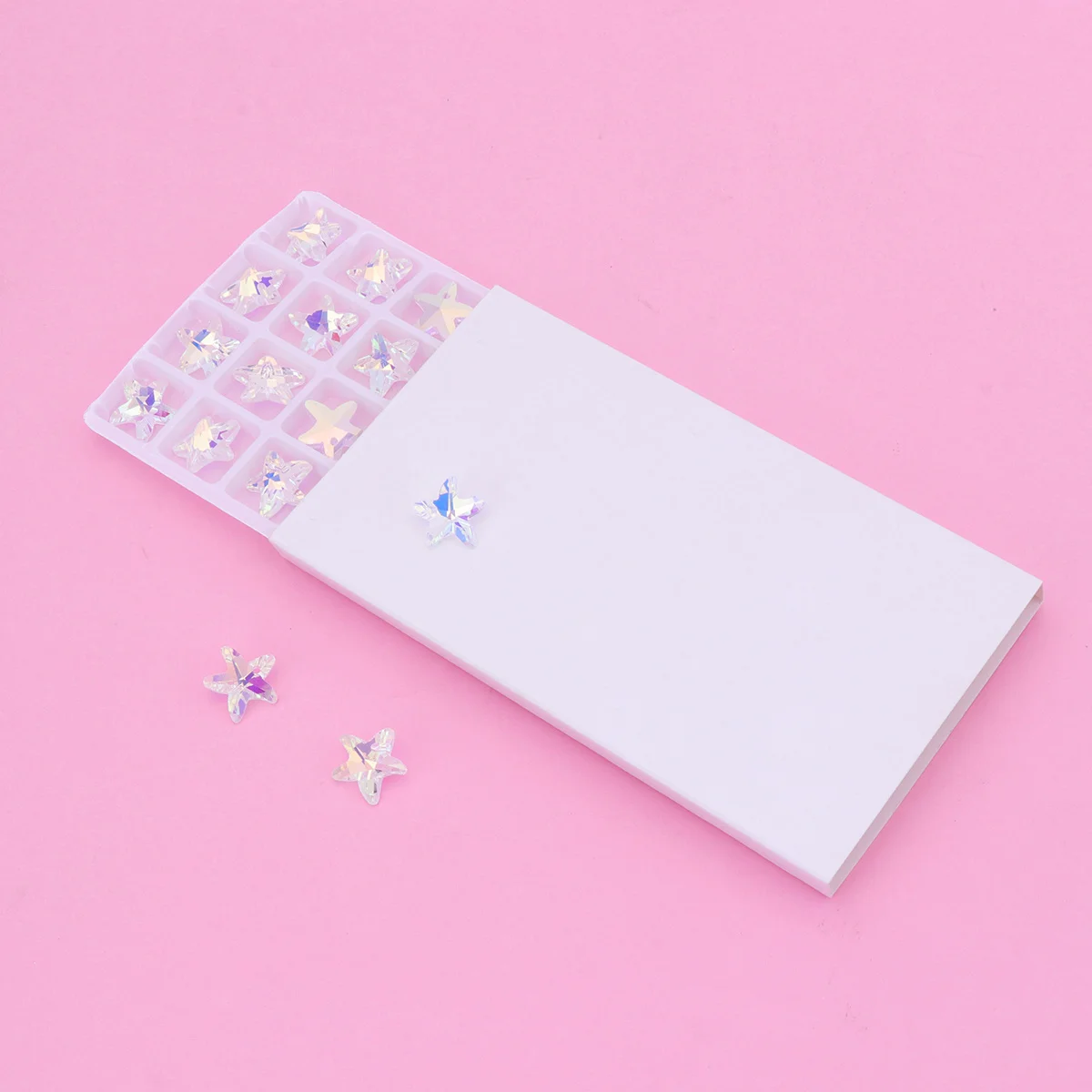 

28Pcs Crystal Pendant Charms Glass DIY Jewelry Findings for Earrings Plated Sea Star Shape Shiny Decorative Pendants