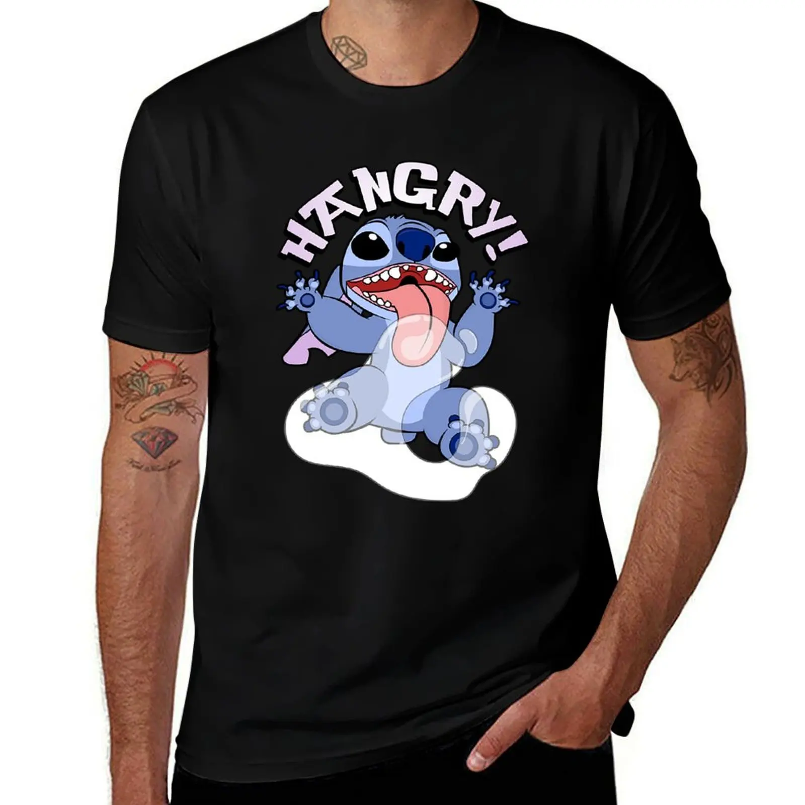 

H ang ry S tit c h T-Shirt funny shirt cotton funny gifts Aesthetic clothing Luxury man mens clothes