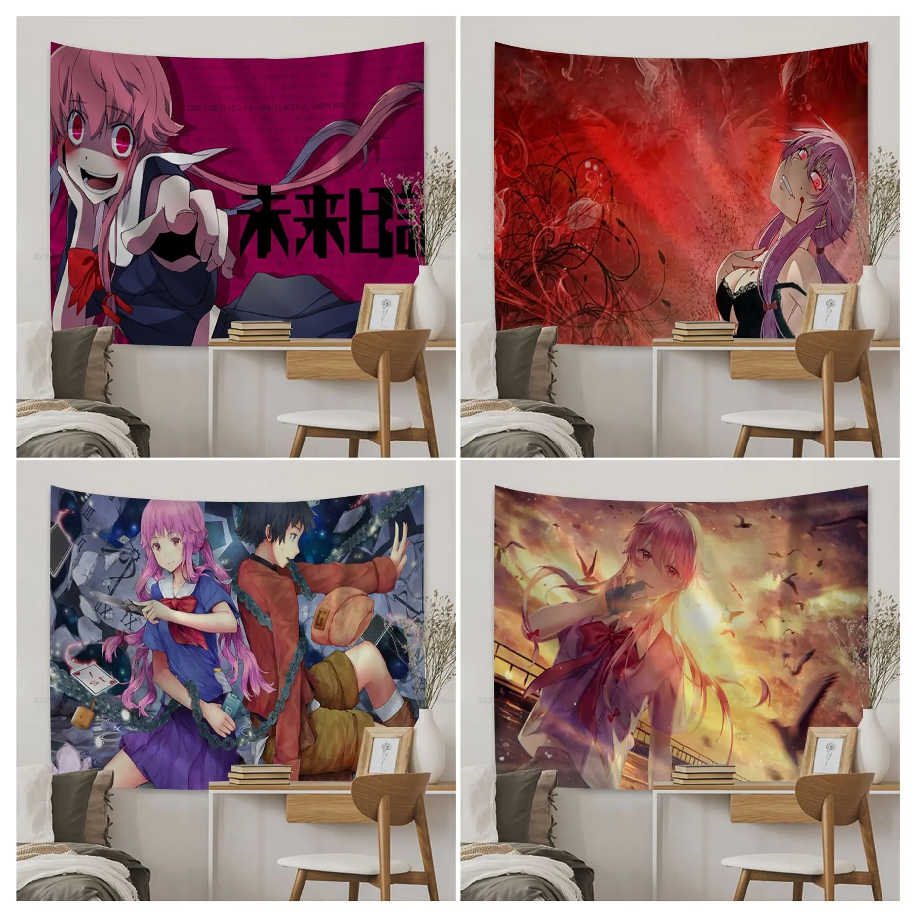 

The Future Diary Anime Tapestry Hanging Bohemian Tapestry Bohemian Wall Tapestries Mandala Cheap Hippie Wall Hanging