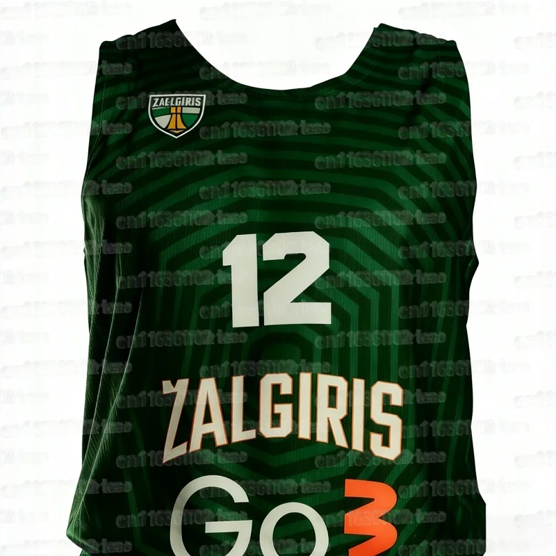 2026 Sommer Neu Zalgiris Kaunas Basketball Match Tank Top Fan-Bekleidung 3D-gedrucktes Sport-T-Shirt Atmungsaktiv Schnelltrocknend Familien-T-Shirt – Detail 11