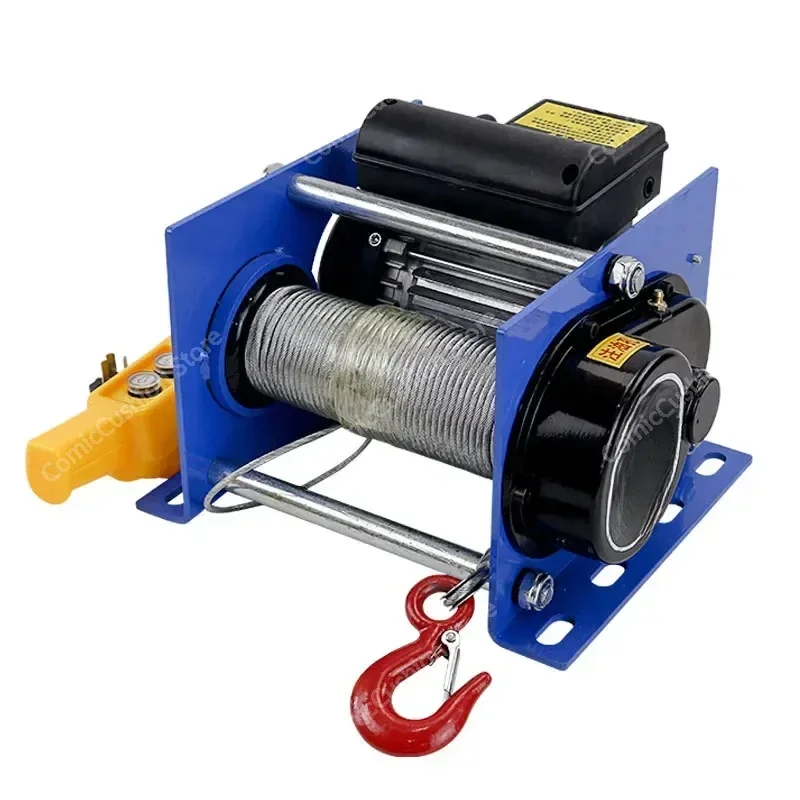 Electric Winch 800kg/600kg Electric Hoist 30M Steel Wire Rope Windlass Winding Engine Elevator Household Building Crane 1.5KW