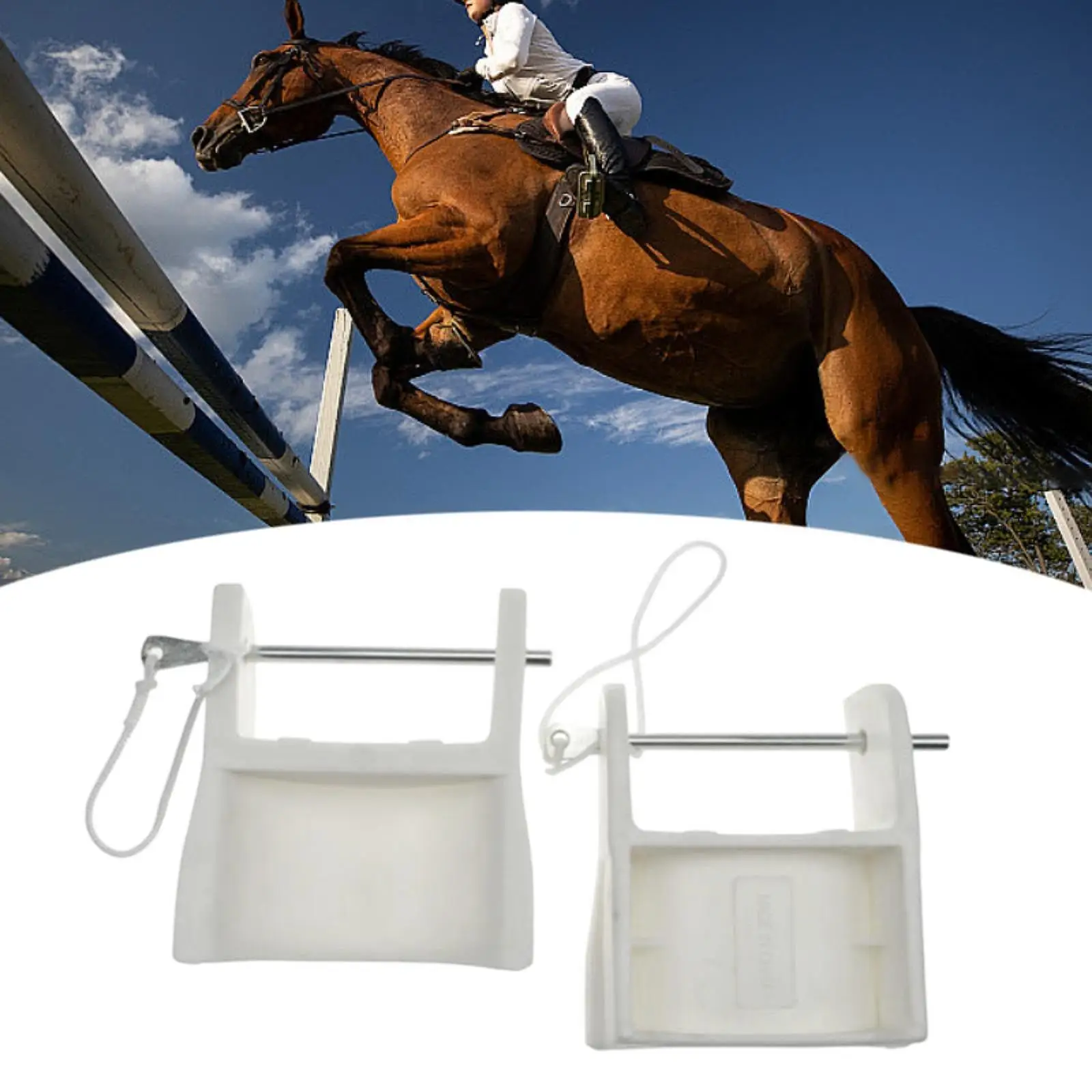 使いやすい乗馬用ジャンプカップペア、耐久性のあるpp素材、馬用拍車用ストラップサポート、馬用ジャンプバー