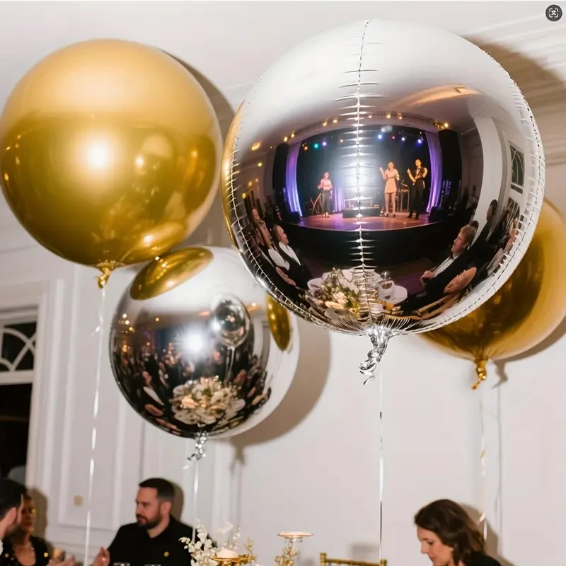 15 Stück 4D Goldene Aluminiumfolienballons für Partydekoration, Ostern, Erntedankfest, Valentinstag und Feiertagsfeiern – Detail 2