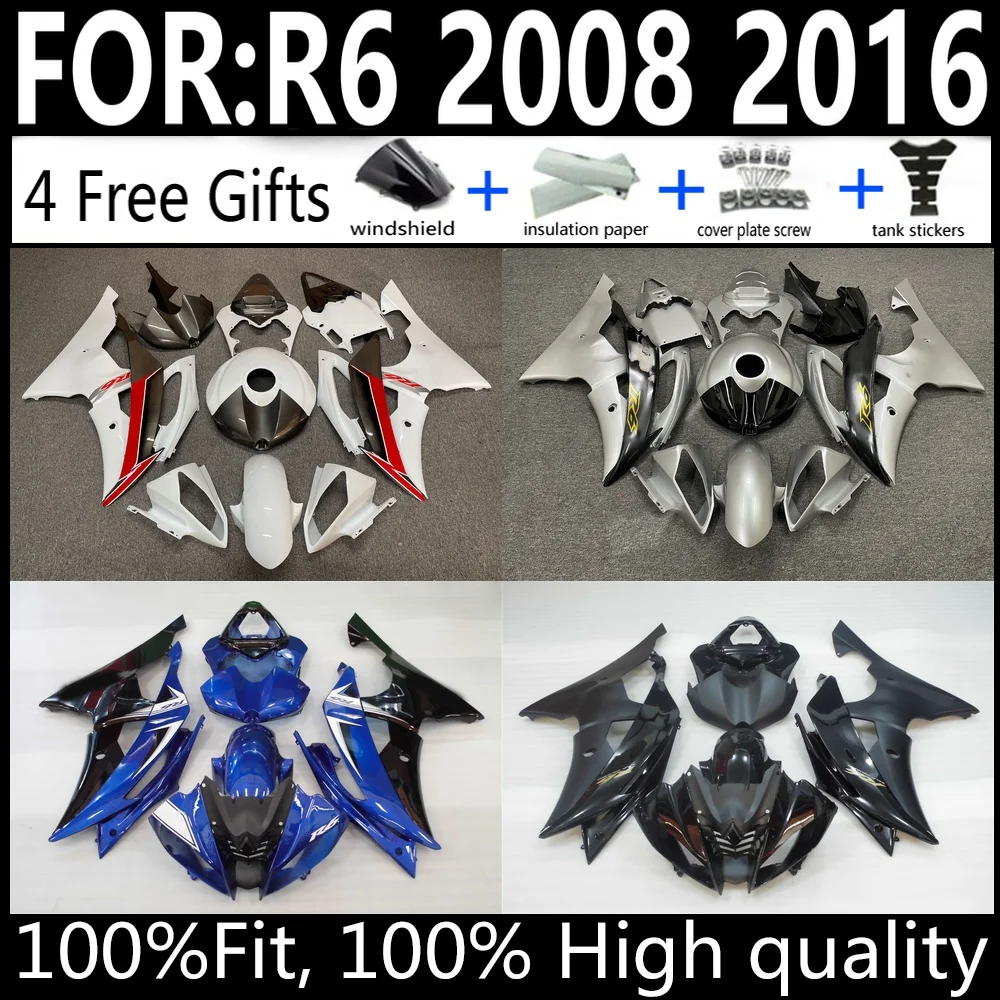 

Injection Molded Fairing Kit For Yamaha YZF-R6 2008-2016 Bodywork Cowling Set High Quality Factory Direct Fit