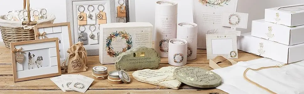 Pet memorial product range and sympathy gifts