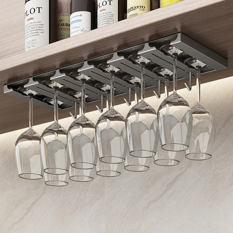 Gun grey red wine glass holder upside down goblet storage rack household high-end luxury ornaments hanging wine cabinet