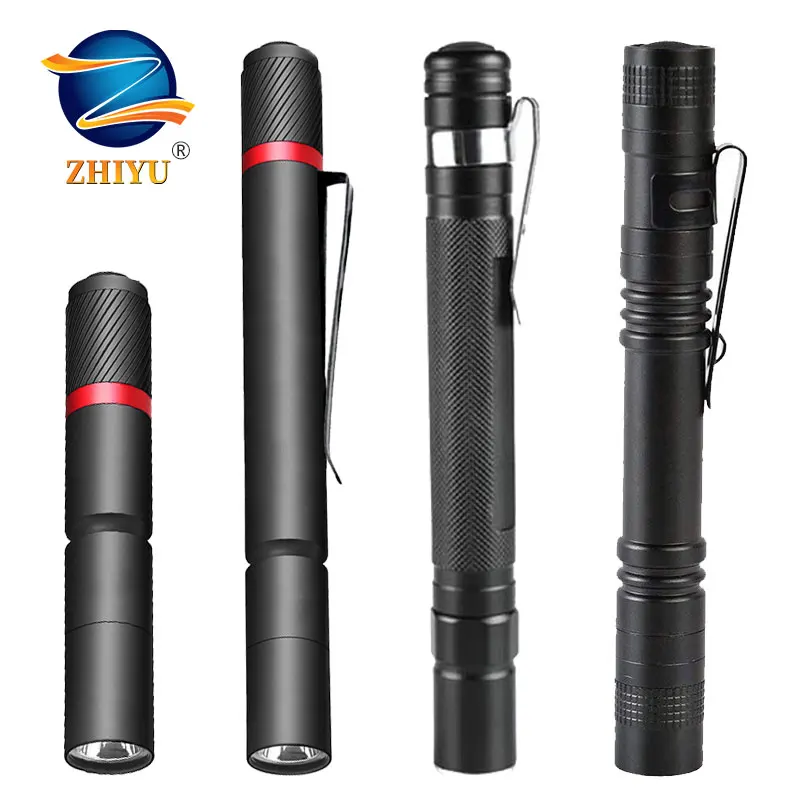 ZHIYU Mini LED Flashlight XPE Portable Pen Light Waterproof Torch Camping Emergency Outdoor Walking Lantern Keychain Flashlight