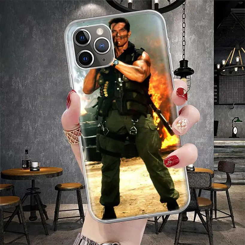 Arnold Schwarzenegger Terminator Soft Phone Case For IPhone 11 13 16 Pro MAX 15 + 14 Plus 12 Mini X XS Apple 8 7 SE Fundas Coque