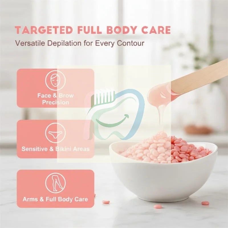 500g Smooth Result Hard Wax Beans Efficient Full Body Hair Removal Hot Film Depilatory Wax Beads Unisex