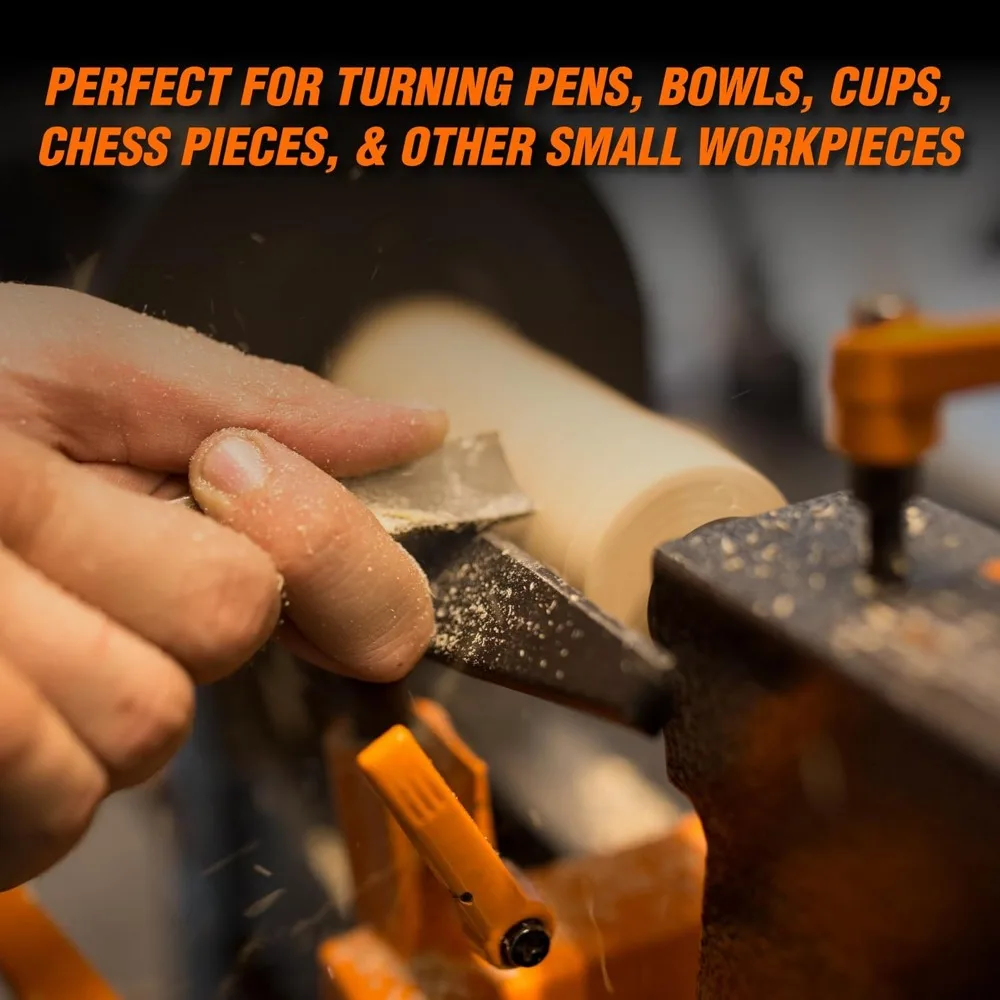 

Mini Wood Lathe 8x13 Inch Variable Speed 750-3200 RPM for Small Woodworking Projects